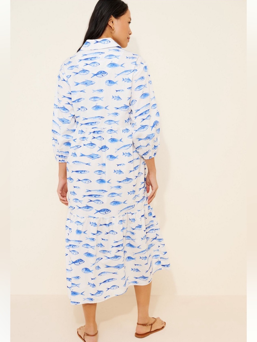 Anthropologie Maeve Bettina tiered shirt dress - Picture 3 of 9
